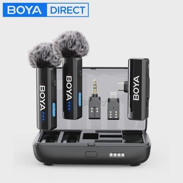 BOYA BY-LM2 Draadloos Lavalier Microfoon Systeem - 2.4GHz Du, Verzenden, Nieuw