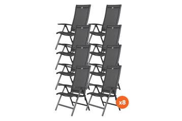 Set van 8 - Hartman Salvatore verstelbare stoel, Tuin en Terras, Verzenden, Nieuw, Overige materialen