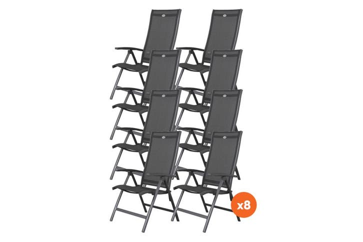 Set van 8 - Hartman Salvatore verstelbare stoel, Tuin en Terras, Tuinsets en Loungesets, Nieuw, Overige materialen, Verzenden