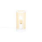 Oosterse tafellamp wit met rotan 12 cm - Akira, Verzenden, Nieuw, Retro