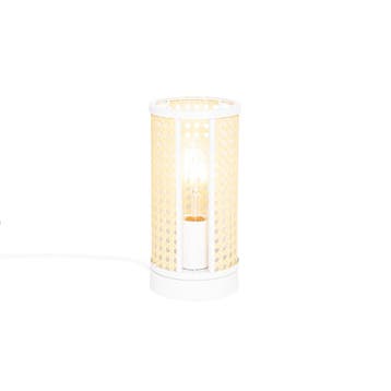 Oosterse tafellamp wit met rotan 12 cm - Akira, Huis en Inrichting, Lampen | Tafellampen, Verzenden, Nieuw