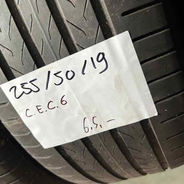 2 x Continental EcoContact 6 255-50-19 Zomerbanden 6,5mm, 19 inch, Gebruikt, 255 mm, Ophalen of Verzenden