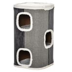 TRUUSK Kattenboom Krabton - 3 Niveaus - Spaanplaat - Fluweel, Verzenden, Nieuw