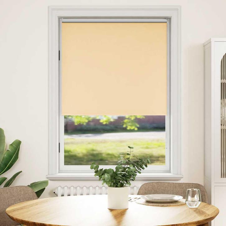 vidaXL Rolgordijn verduisterend 84,4 x 175 cm stofbreedte 80, Huis en Inrichting, Stoffering | Gordijnen en Lamellen, Beige, Nieuw