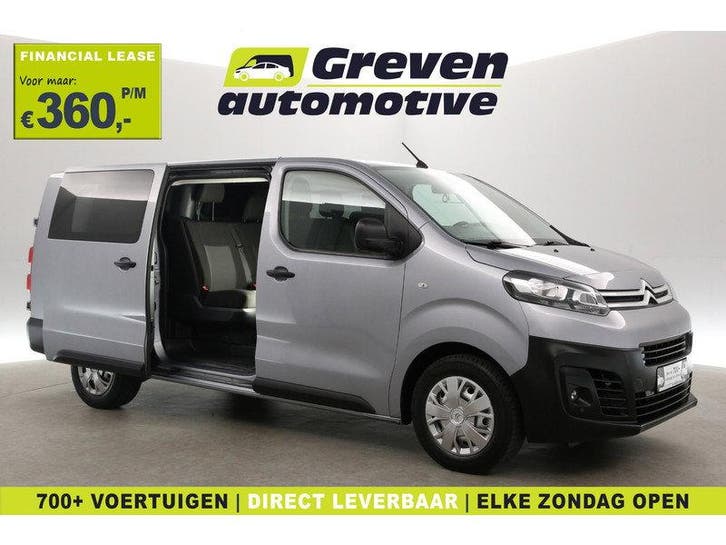 Citroën Jumpy 2.0 BlueHDI I L3H1 | DC | 6 Zits | Airco |, Auto's, Bestelauto's, Handgeschakeld, Diesel, Zilver of Grijs, Citroën