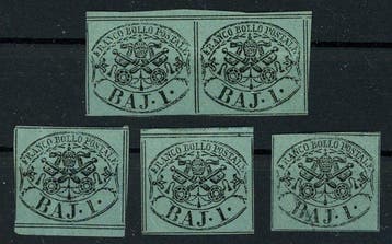 Italiaanse oude staten - Pauselijke Staat 1864 - Pauselijk, Gestempeld