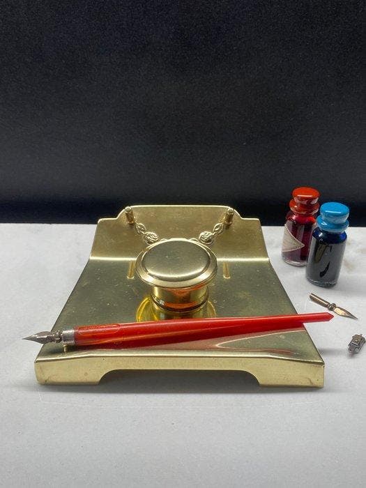 Inktpot (2) - Messing, Antiek en Kunst, Curiosa en Brocante