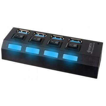 USB Hub - High Speed 4 Ports 3.0 - Multi Oplaadadapter -, Computers en Software, Ophalen of Verzenden, Nieuw