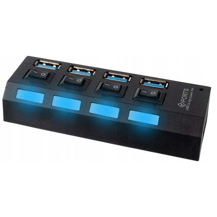 USB Hub - High Speed 4 Ports 3.0 - Multi Oplaadadapter -, Computers en Software, Dockingstations, Ophalen of Verzenden