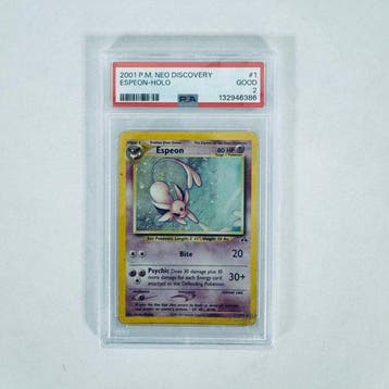 Pokémon Graded card - Espeon Holo 1 - Pokémon - PSA 2, Nieuw