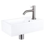 Fonteinset Differnz Force Keramiek 40x22x11.5 cm Wit Met, Ophalen of Verzenden, Nieuw, Overige typen