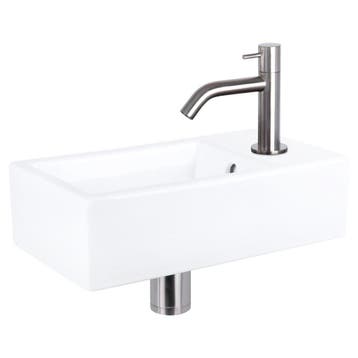 Fonteinset Differnz Force Keramiek 40x22x11.5 cm Wit Met, Ophalen of Verzenden, Nieuw, Overige typen