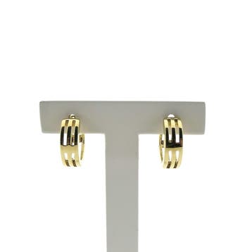 Toni Gard luxe gouden creolen; Ø 17 mm (Oorbellen), Ophalen of Verzenden, Gebruikt, Overige kleuren, Goud