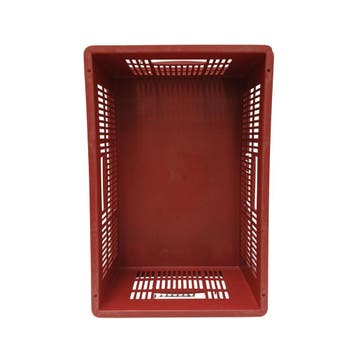 Stapelbak 600x400x235 mm, rood kunststof, gebruikt, Gebruikt, 40 tot 60 cm, 50 tot 75 cm, Bak of Kist