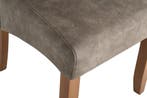 Design Stoel CASA taupe Microvezel met Decoratieve Knoppen, Huis en Inrichting, Stoelen, Ophalen of Verzenden, Nieuw