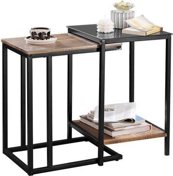 2dekans | SoBuy FBT99-F Bijzettafel - Zwarte Compositiehout, Huis en Inrichting, Tafels | Salontafels, Ophalen of Verzenden, Zo goed als nieuw