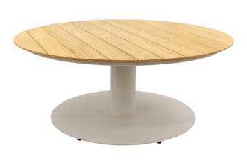 Suns Grado low dining tuintafel - Ø170 cm. rond OP=OP, Verzenden, Nieuw, Rond, Hout