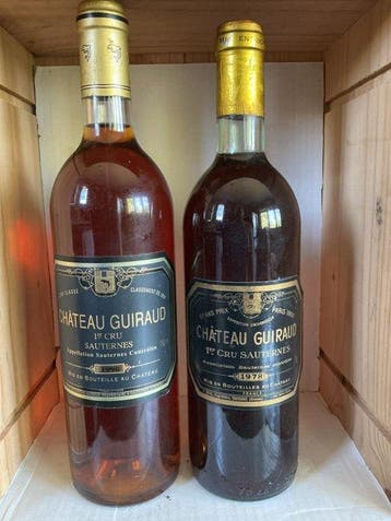 1990 & 1978 Château Guiraud - Sauternes 1er Cru - 2 Flessen, Nieuw