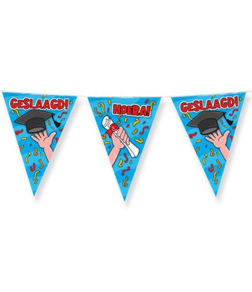 Party vlaggen geslaagd, Verzenden, Nieuw, Feestartikel