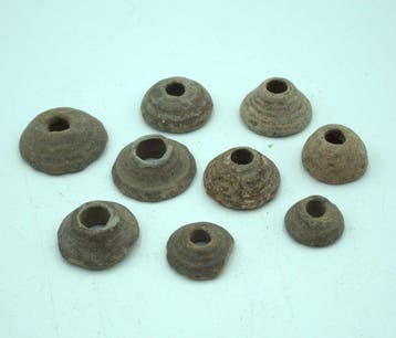 16th - 18th century lead spindle whorls collection (Zonder, Antiek en Kunst
