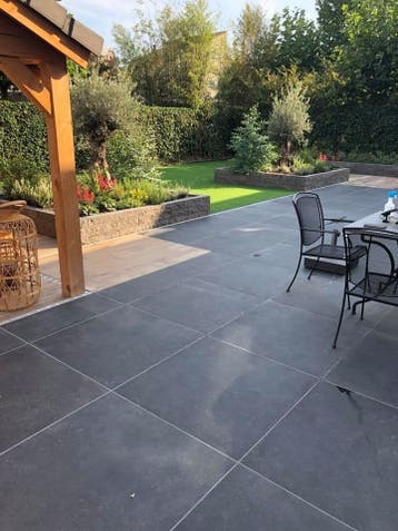 keramische tuintegels terrastegels 100x100x2 actieprijs, Nieuw, Keramiek, 10 m² of meer, Terrastegels