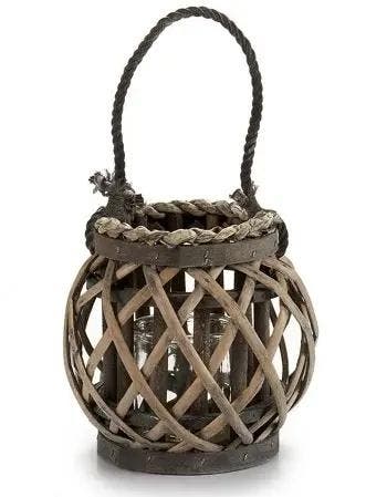 Houten Windlicht Lantaarn windlicht 16 cm, Ophalen of Verzenden, Nieuw