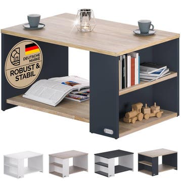 Salontafel Santa Cruz Hout/Grijs 90x60x50cm (Meubelen), Verzenden