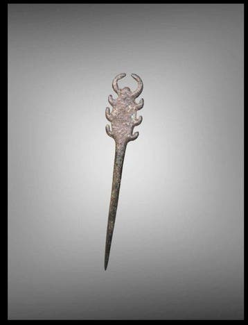 haarspeld Dogon - Bronzen scarabee-speld - Dogon - Mali