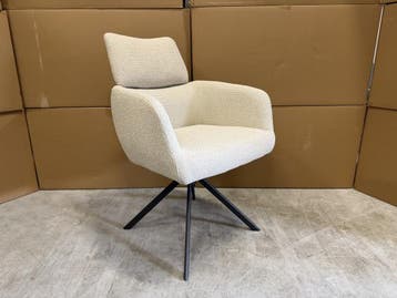 Veiling - Ovion Armstoel (set van 8) - Stof - Naturel, Nieuw