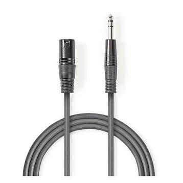 XLR naar jack 6.35 mm kabel | M  M | Nedis | 5 meter, Verzenden, Nieuw