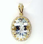 Hanger - 18 karaat Geel goud - 4.56ct. tw. Aquamarijn -, Sieraden, Tassen en Uiterlijk