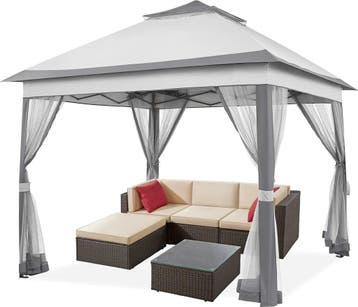 2dekans | Yaheetech Pop-up Partytent 330 x 330 cm -, Ophalen of Verzenden, Zo goed als nieuw