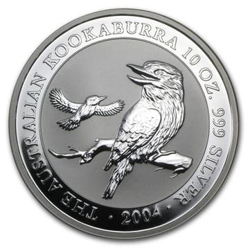Kookaburra 10 oz 2004, Verzenden, Losse munt, Zilver