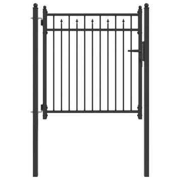 Tuinpoort Metaal Zwart | Tweedekansje | OP=OP, Staal, 100 tot 150 cm, 150 tot 200 cm, Ophalen of Verzenden
