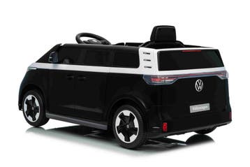 Kinderauto zwart, Volkswagen iD BUZZZ, 12V, RC, 1jr garantie, Ophalen of Verzenden, Nieuw, Afstandsbediening