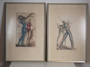Raúl Anguiano (1915-2006) - Figuras de Ballet / Ensayo, Antiek en Kunst