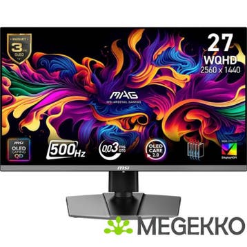 MSI MAG 272QP QD-OLED X50 27  Quad HD 500Hz QD-oled monitor, Verzenden, Nieuw, MSI