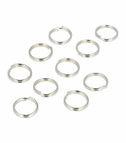 DIY Sleutelringen 1,5 cm – metalen sleutelhangers – zilver –, Hobby en Vrije tijd, Kralen en Sieraden maken