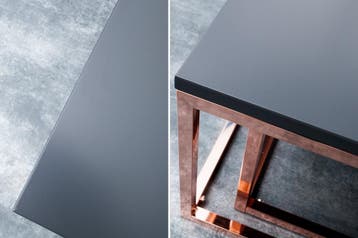 Salontafel ELEMENTS 65-75cm set van 2 antraciet koper -, Huis en Inrichting, Tafels | Salontafels, Ophalen of Verzenden, Nieuw