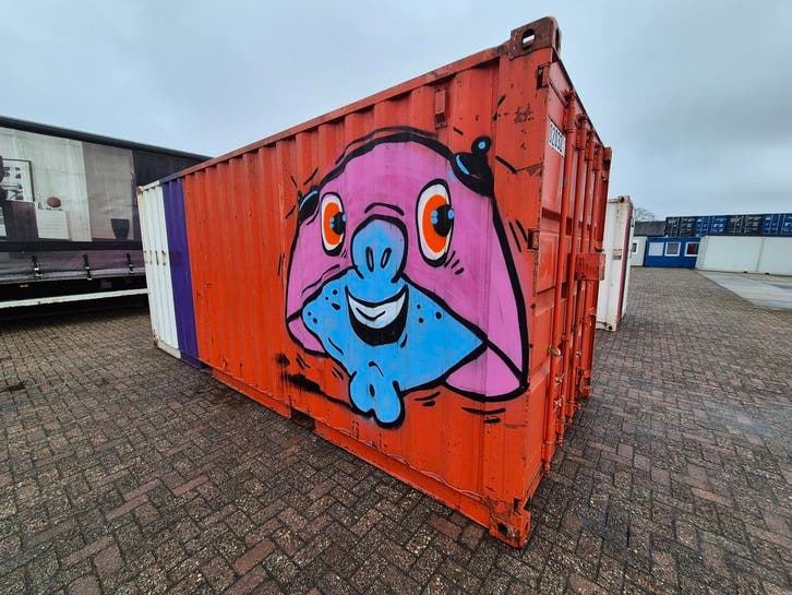 Container 20ft. 6m. leeg me E-install. HS-1598, Zakelijke goederen, Machines en Bouw | Keten en Containers, Verzenden