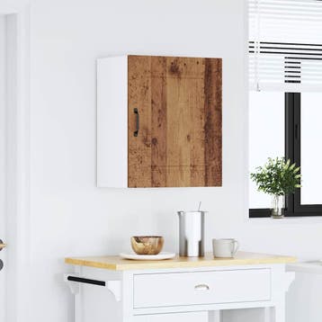 vidaXL Keukenwandkast Kalmar oud houtkleurig bewerkt hout, Verzenden, Nieuw, Bruin