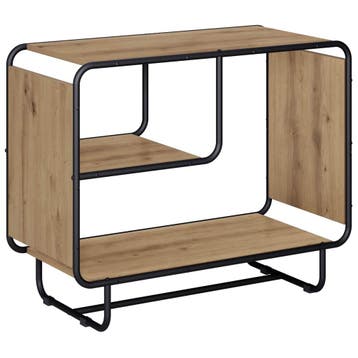 vidaXL Dressoir Artisanaal eiken 80 x 37.5 x 64.5 cm Bewerkt, Verzenden, Nieuw, Overige houtsoorten, Minder dan 50 cm