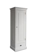 Landelijk Klassiek - Kledingkast Brighton - Hout - Wit, Nieuw, Grenenhout, Landelijk, klassiek, Scandinavisch, robuust, Met lade(s)