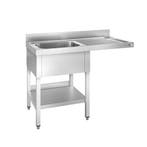 GGM Gastro | RVS aanvoertafel voor vaatwasser - 1400x600mm -, Verzenden