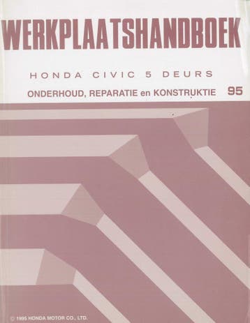 1995 Honda Civic Onderhoud Reparatie Constructie Handboek, Verzenden
