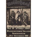 Concert Bord - Motorhead Ace Of Spades Tour 1981, Ophalen of Verzenden, Nieuw, Poster, Artwork of Schilderij