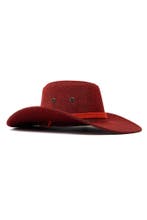 Cowboyhoed Rood Flax Lichtgewicht Rode Linnen Cowboy Western, Ophalen of Verzenden, Nieuw, Carnaval