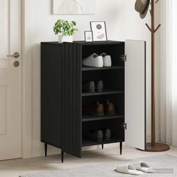 vidaXL Schoenenkast ZWOLLE 59,5 x 39,5 x 91,5 cm Bewerkt, Huis en Inrichting, Verzenden, Nieuw