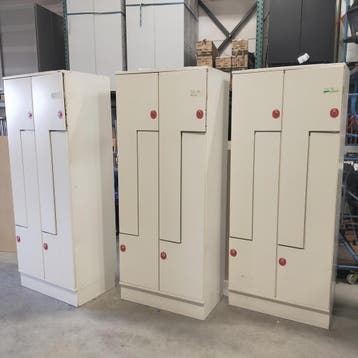 4-deurs Oostwoud ruimte besparende Z-lockerkast - 195x80x50, Huis en Inrichting, Kasten | Lockerkasten, Ophalen of Verzenden, Nieuw