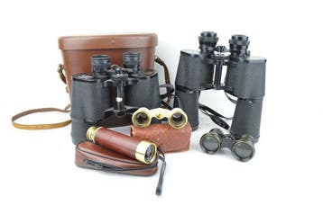 Verrekijker - 12x50, 15x50, 2,5x - 1970-1980, 1940-1950,, Verzamelen
